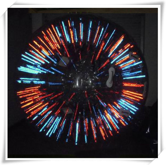 New Design Red With Blue Inflatable Glow Zorb Ball Inflatable Shinning Zorb Ball
